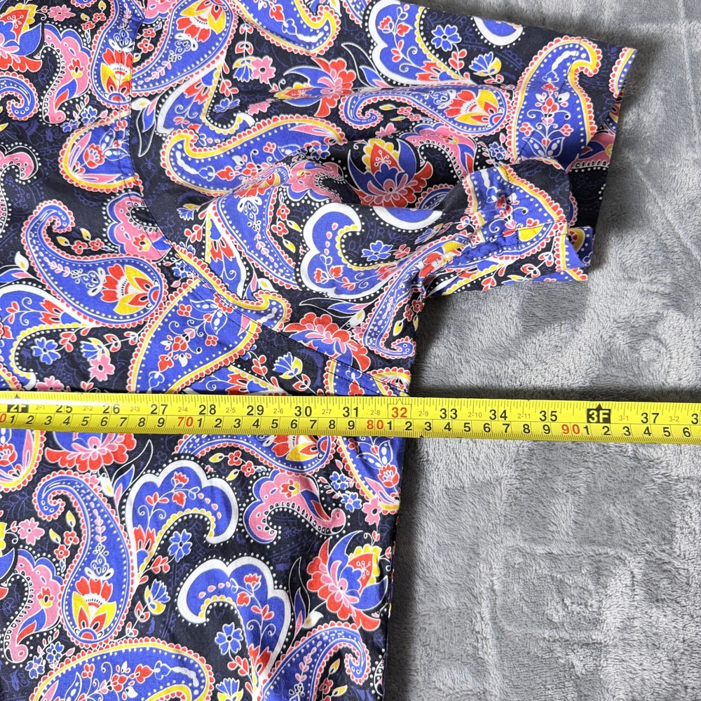 Cremieux Premium Denim Mens 4XB Paisley Short Sleeve Button Shirt Multi Color - Picture 7 of 7